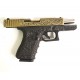 Страйкбольный пистолет WE Glock-19 Gen.3 Bronze, с гравировкой WE-G003BOX-FP